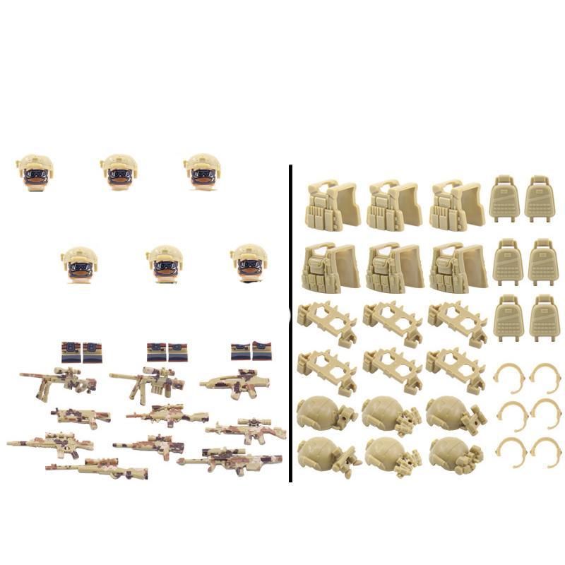 Military Army Building Blocks Ghost Modern City Special Forces Dolls Special Police Weapons and Equipment Boys Assembled popular