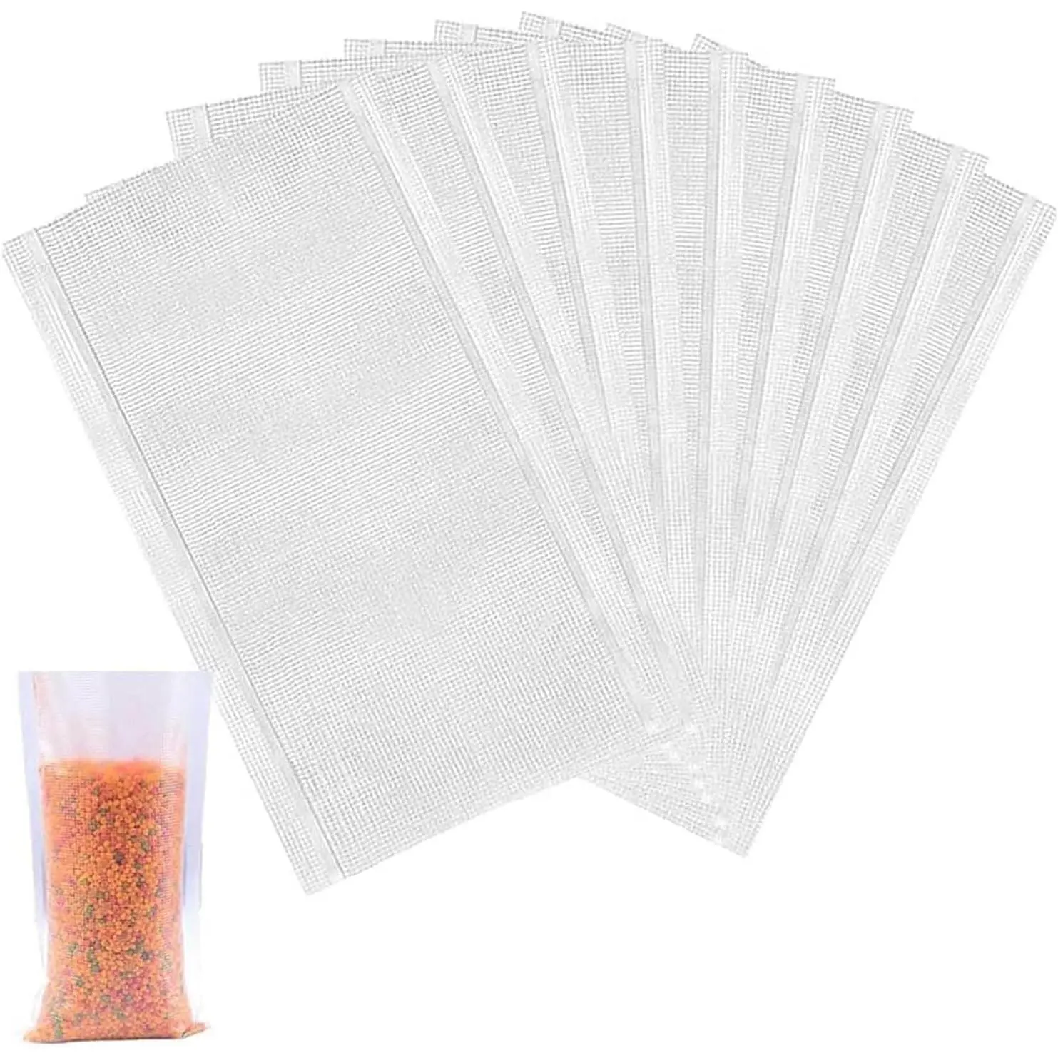 100 count Water Soluble Baits Bag Carp Baits Fishing Bag PVA Carp Fishing Bag for Solid  Carp Fishing (7 * 15CM)