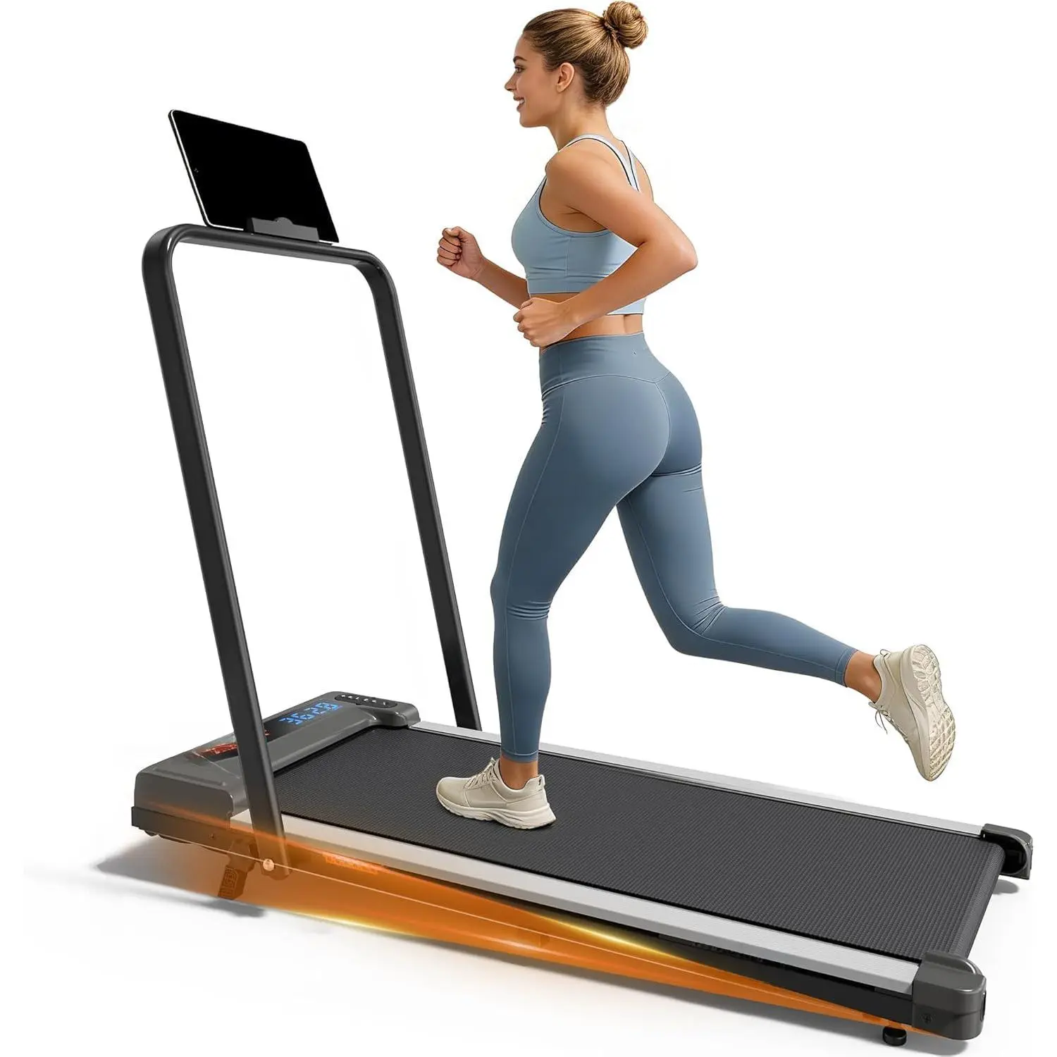 Walking Pad with Incline and Handle Bar, 2.5 HP Quiet Walking Pad Treadmill with 265 LBS Capacity, Portable Under Desk Treadmill, Portable Treadmills for Home| Sturdy Foldable Handles Under Desk Walking Pad for office with Remote,