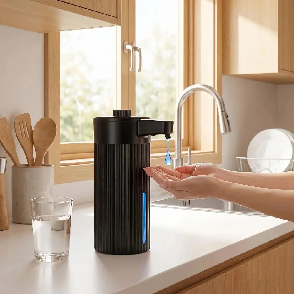 Automatic Soap Dispenser Touchless, 2026 Anti-Clog Liquid Soap Dispenser for Kitchen Sink, 100-Day Battery Life USB-C Rechargeable, Stepless Adjustable Volume for Bathroom, Hand, 13.5OZ / 400ML
