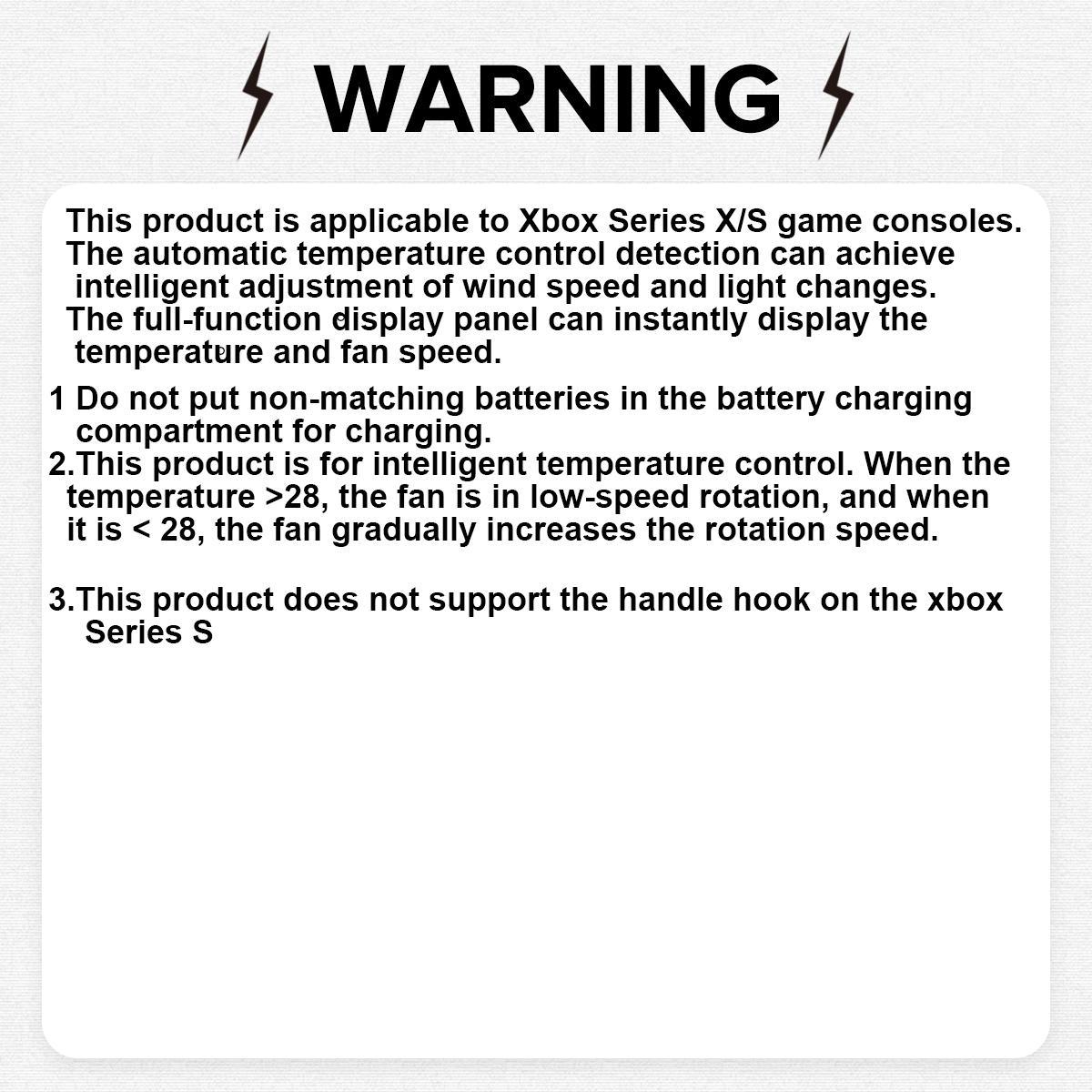 DOBE FOMIS ELECTRONICS Cooling Fan for Xbox Series X/S Console & Controller, Charging Station with 2 x 2640mWh Rechargeable Battery, 3 Gear Speed Fan, Low Noise Cooling