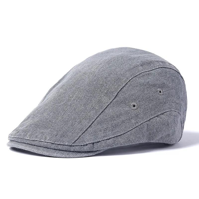 2025 New Styles Spring and Summer Retro Distressed Denim Men's Beret British-style Women's Visor Newsboy Cap and Painter's Hat