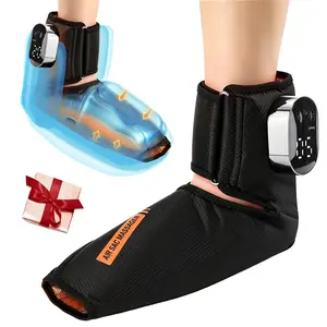 Airbag Compression Foot Ankle Massager with Heating and Vibration, 3 Adjustable Modes, Deep Muscle Relaxation, Foot Kneading Massage Device