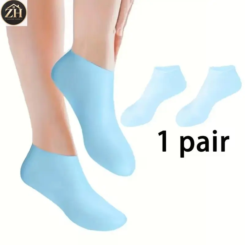 ZVHE Women's Silicone Socks Aloe Vera Gel Moisturizing Socks, Foot Care, Repair Dry Feet and Cracked Heels, Soften Rough Skin