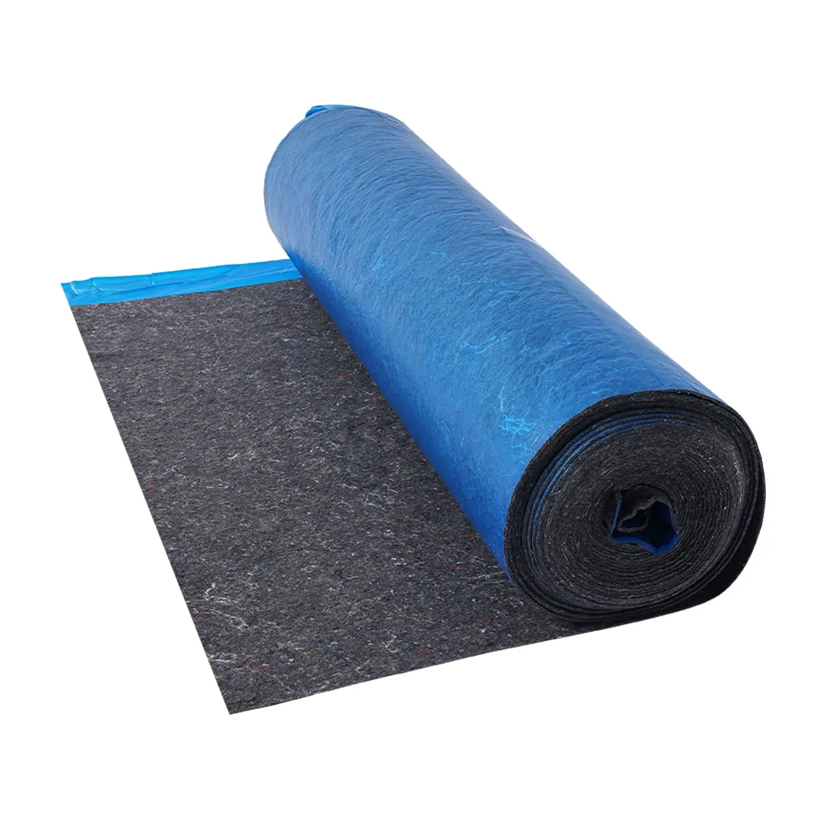 VEVOR Floor Underlayment 100 sq. ft/Roll, 3 mm Thick Laminate Flooring Padding with Attached Vapor Barrier, Heavy Duty Fiber+ PE Film, Soundproofing Noise Reduction, Ideal for Vinyl Wood
