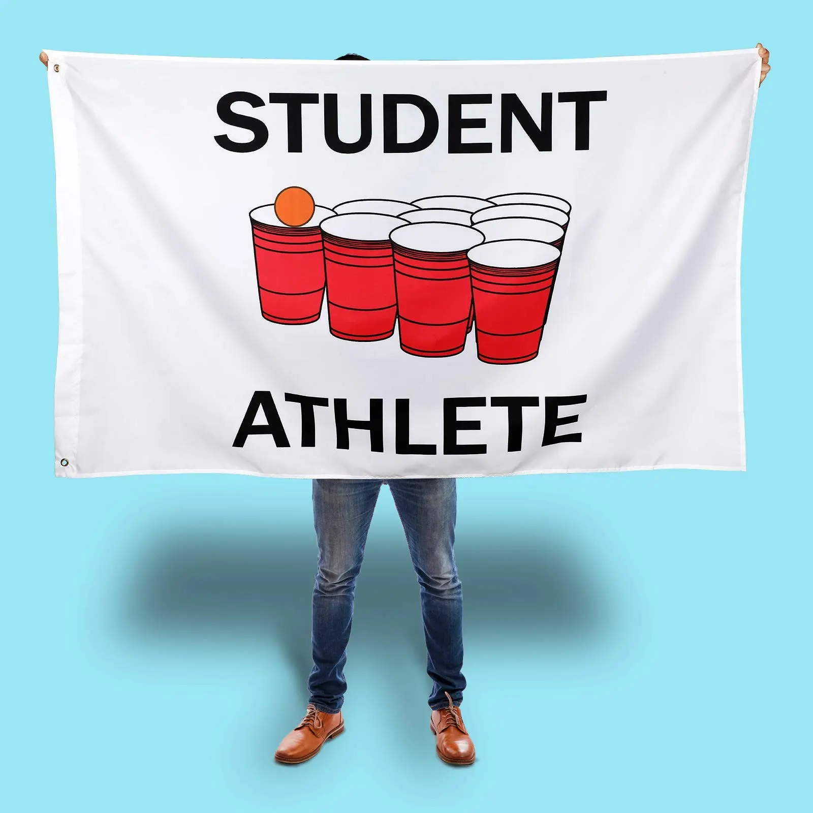 Student Sports Flag University Banner, Fun Indoor Outdoor Flag with Grommets, Dorm Room Decor, Wall Hanging Banner, Chi Psi Flag