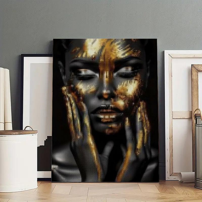 African Queen Portrait Poster Canvas Wall Art Home Decorative Prints Fade-Resistant Canvas Print Various Size for Home Gym Office Wall Decor