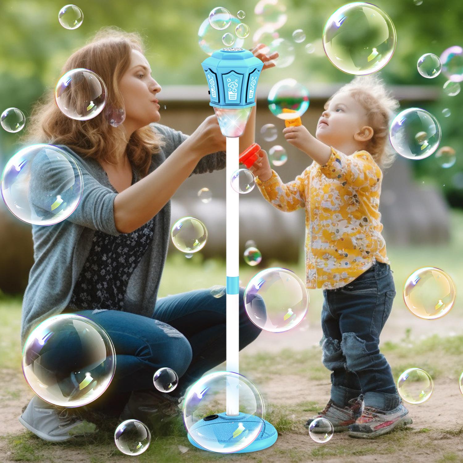 New Automatic Road Lamp Bubble Machine with Lights & Music, Outdoor Garden Bubble Toy, Perfect for Party, Wedding, Holiday Celebration