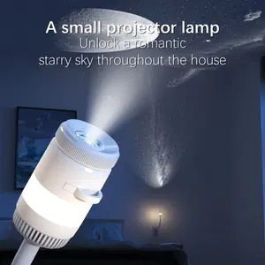 Two-in-one USB Milky Way Projection Lamp, 10 kinds of RGB color soft bedside atmosphere lights, flexible swivel design, suitable as a projection lamp gift for bedroom decoration or wall decoration.