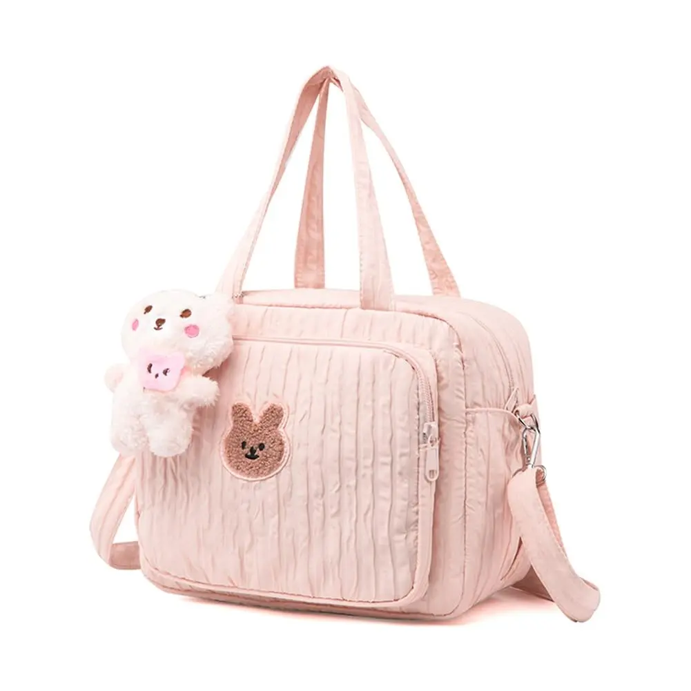 Baby Diaper Bag Tote, Crossbody Mom Bag, Baby Travel Bag for Girls, Pañaleras Para Bebe (Pink, Small)(Gift)