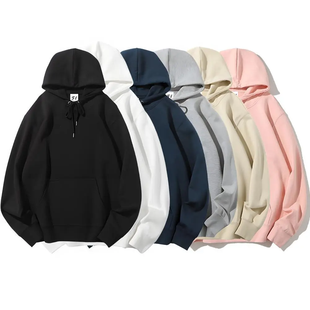 Premium Solid Color Cotton Hoodie Fashion Oversized Comfort Outfit | Best Gift for Family Friends Everyday Wear Long Sleeve Sweatshirts