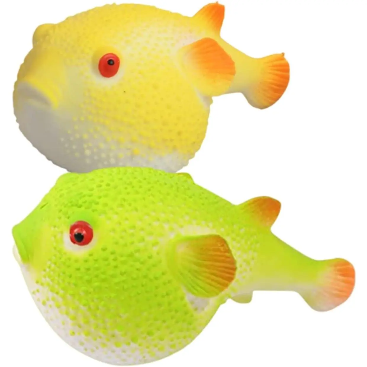 2-Pack Rubber Thermoplastic Fish Shape Stress Balls - 12*7*6cm Squishy Fidget Toys, Non-Toxic Stress-Relieving Pet Supplies Accessory, Classroom Prizes for Students