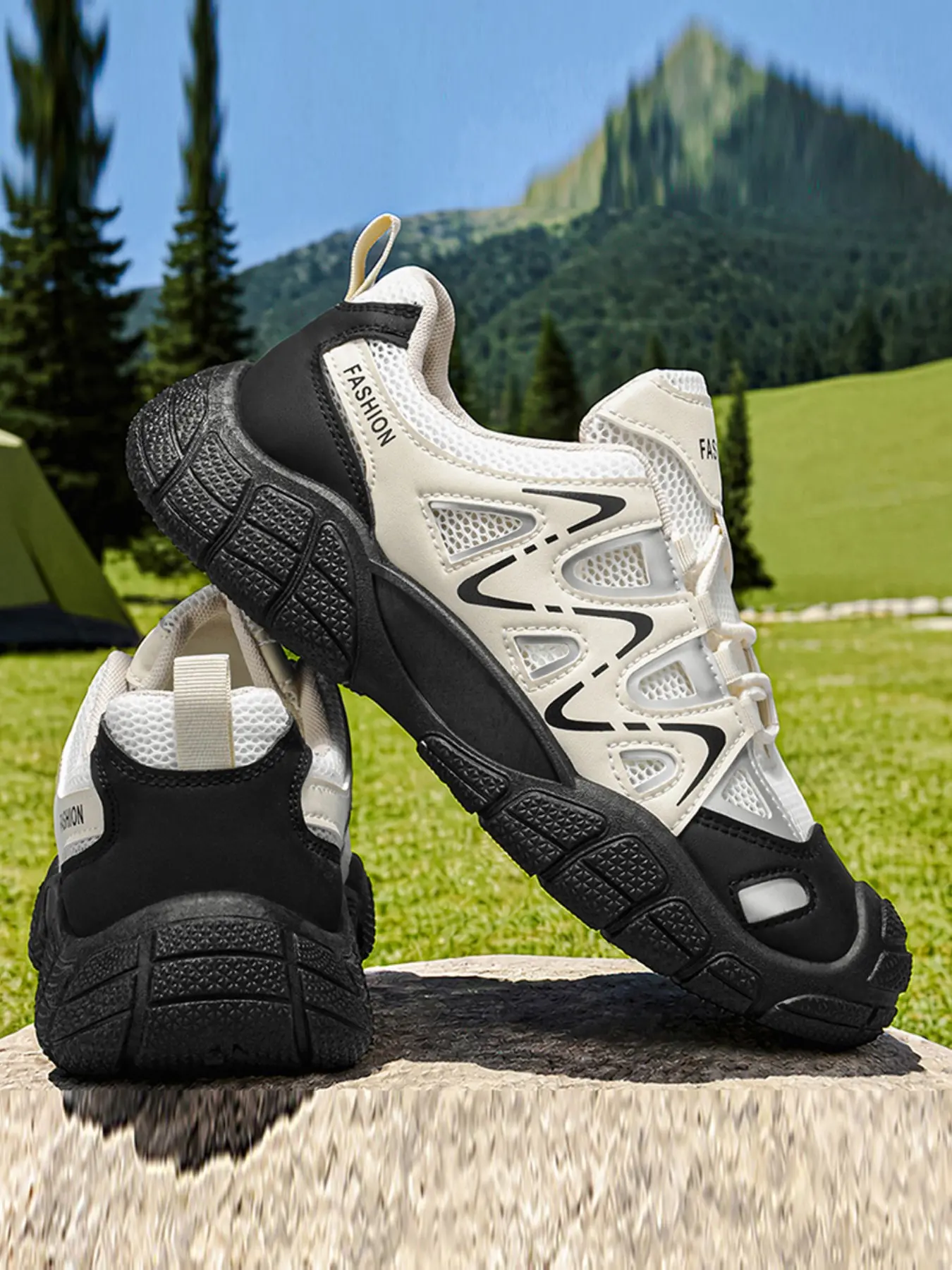 Men's Summer 2026 New Sports Hiking Shoes, Fashion Outdoor Casual Sneakers, Breathable Mesh Leather, Comfortable Support, Slip-Resistant Sole