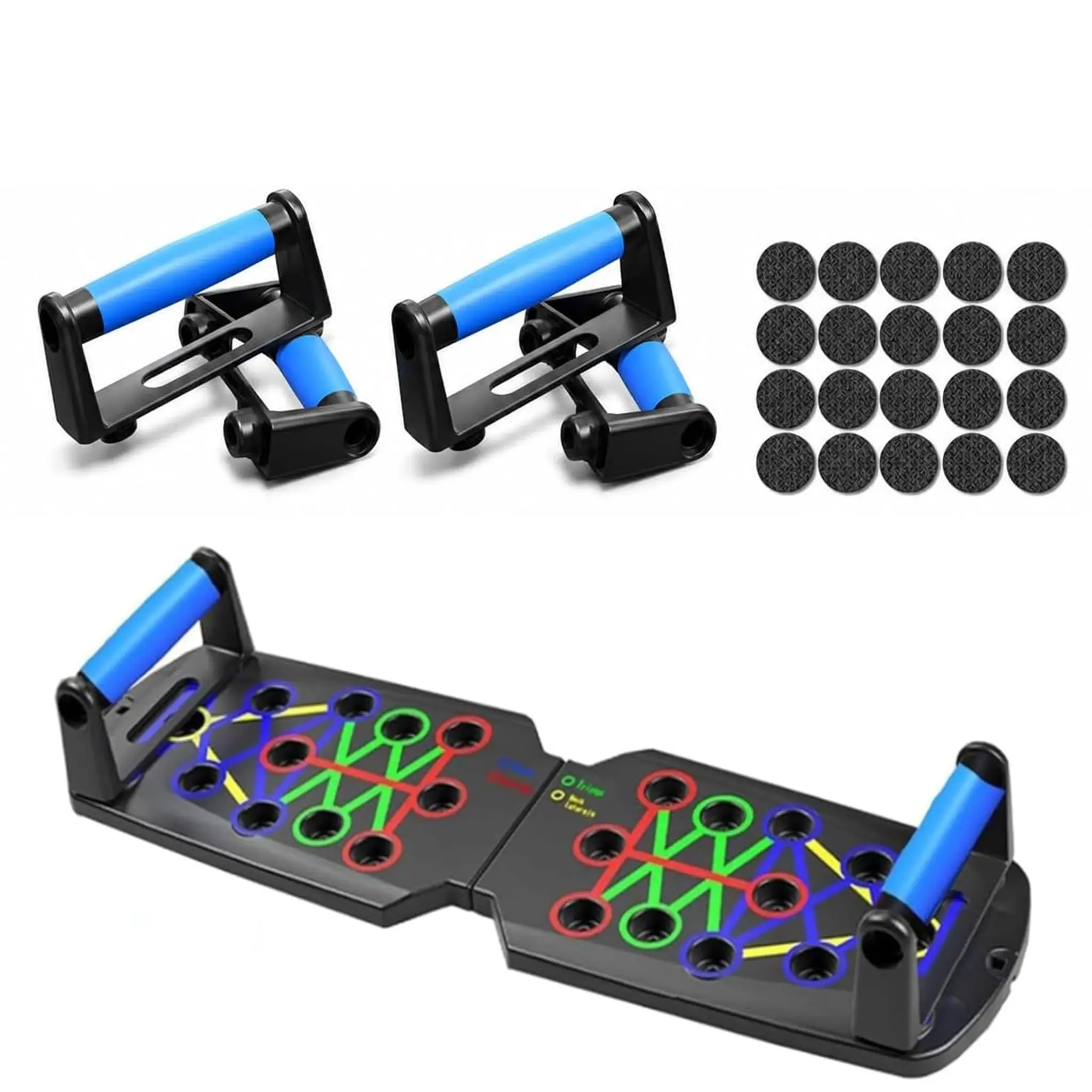 New multifunctional push-up training board, home auxiliary workout board, chest and abs fitness trainer, men's push-up board, foldable push-up board with handles, portable home fitness equipment and training gear.