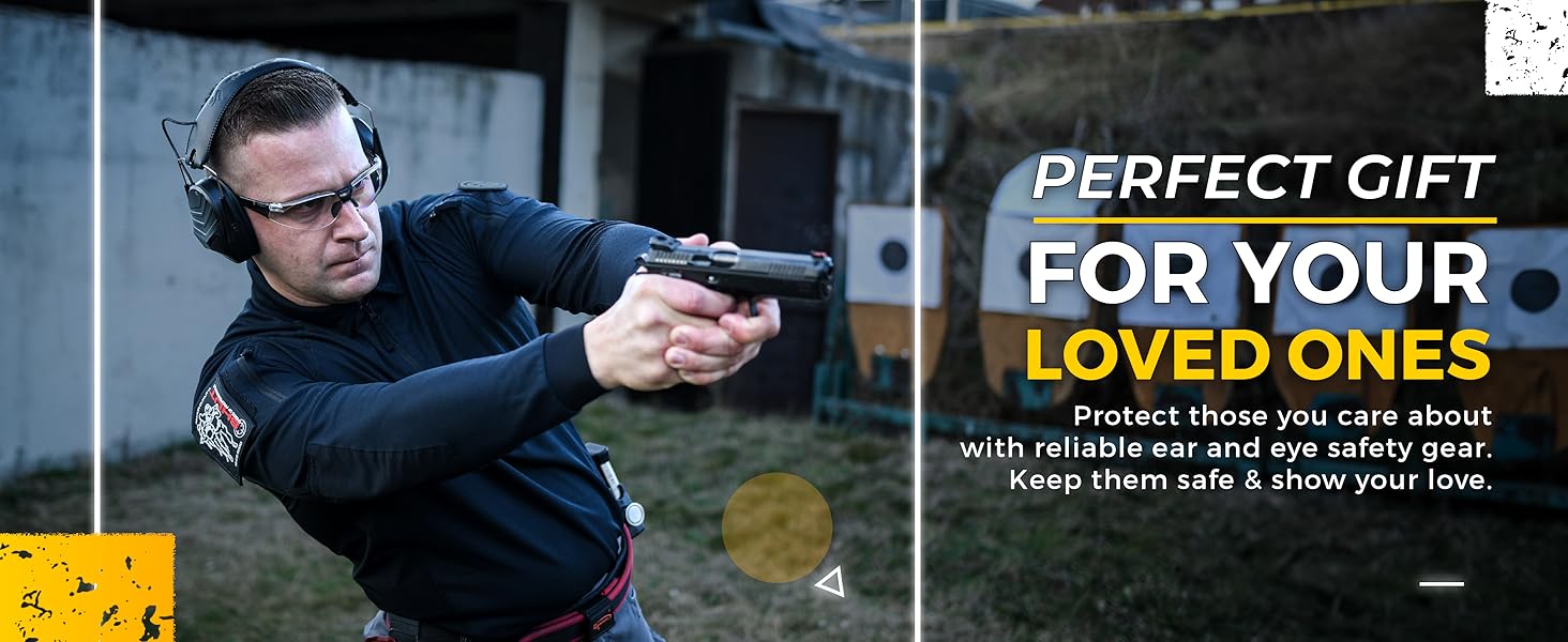 Complete Shooting Eye and Ear Protection: Earmuffs for Shooting, & Hard Case Complete Shooting Eye and Ear Protection: Earmuffs for Shooting, & Hard Case