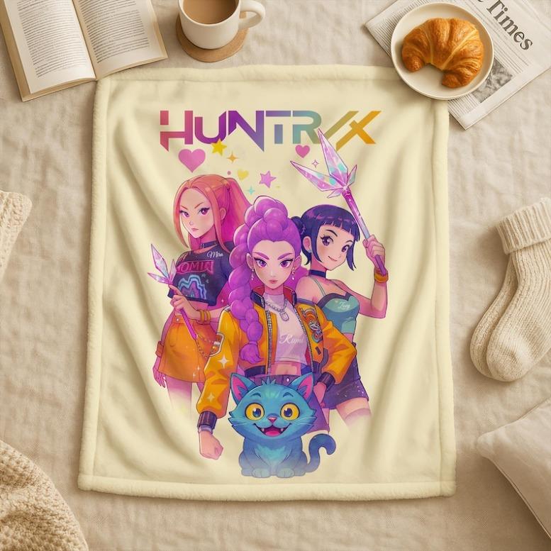 Blanket Inspired by Demon Hunters K - Pop for Kids Men and Women Cozy Cute K - Pop Gift