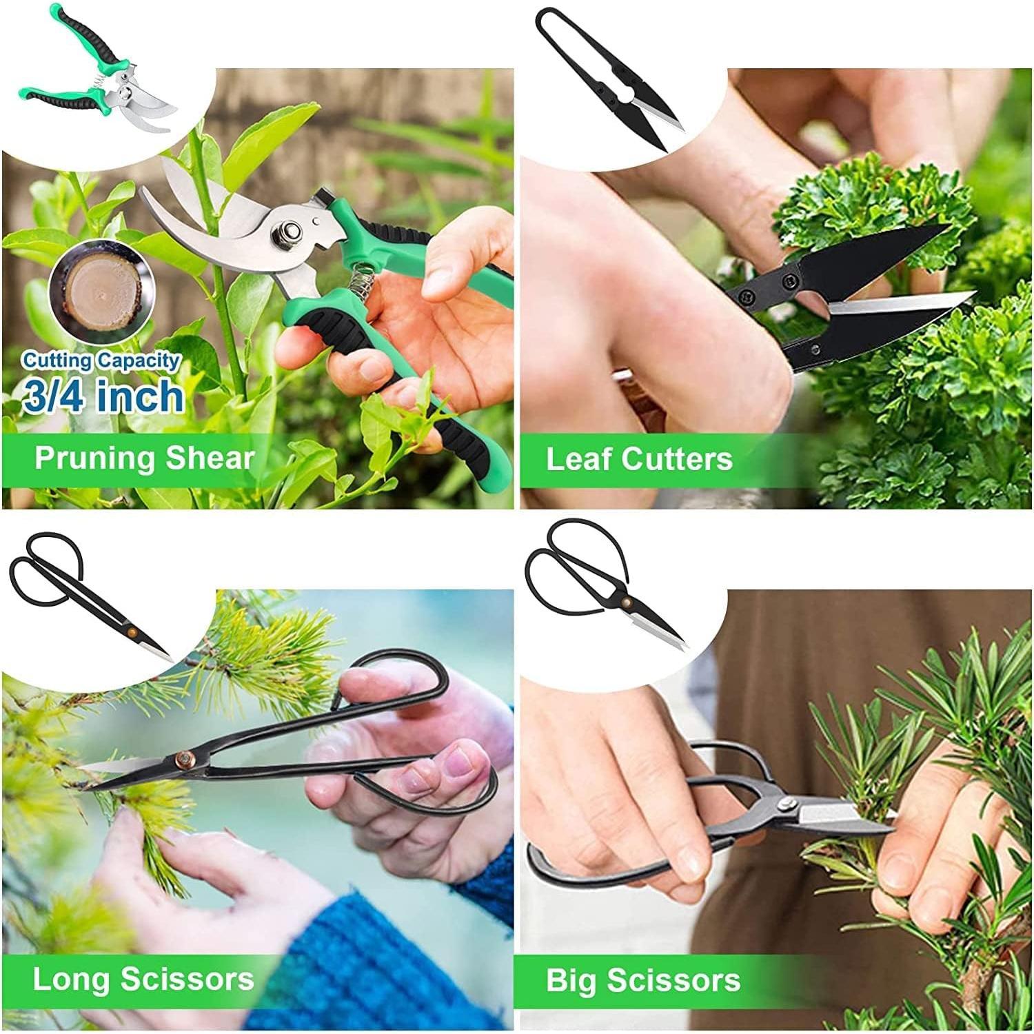 Bonsai Tools Kit- 24 count Bonsai Tree Kit Tools for Beginners, Bonsai Tool Set Bonsai Starter Trimming Care Kit Include Pruning Shears, , PU Leather Bag, Bonsai Pruning Kit for Women & Men Bonsai Tools Kit- 24 count Bonsai Tree Kit Tools for Beginners, Bonsai Tool Set Bonsai Starter Trimming Care Kit Include Pruning Shears, , PU Leather Bag, Bonsai Pruning Kit for Women & Men