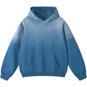 Acid Wash Hoodie Sweatshirt for Vintage Cotton Pullover Streetwear