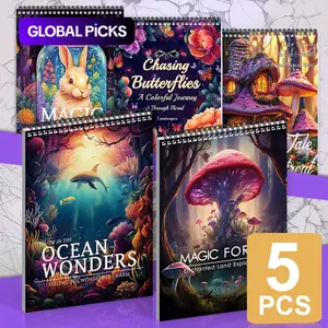 Adult Coloring Books, Stress Relief Book with Intricate Designs Featuring Ocean World, Butterfly, Forest, Jar and House Themes, Ideal for Relaxation, Creativity and Holiday Fun, High-Quality Spiral-Bound Pages Coloring Book #TOP PICKS