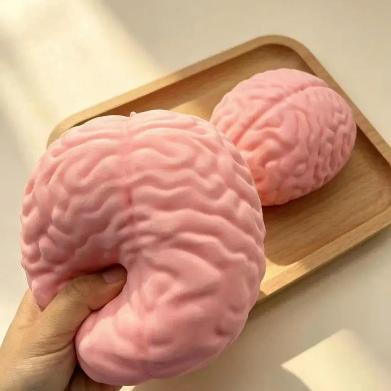 2026 New Squishy Brain Squeeze Toy Tpr Soft Slow Rising Flour Material Stress Relief Anxiety Prank Decompression Toy For Adults ball