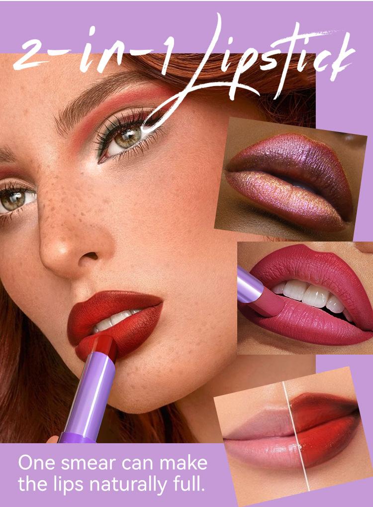 tone lipstick, shimmer and matte, moisturizing, non-transferable, lip balm, gradient gradient lip makeup lipstick