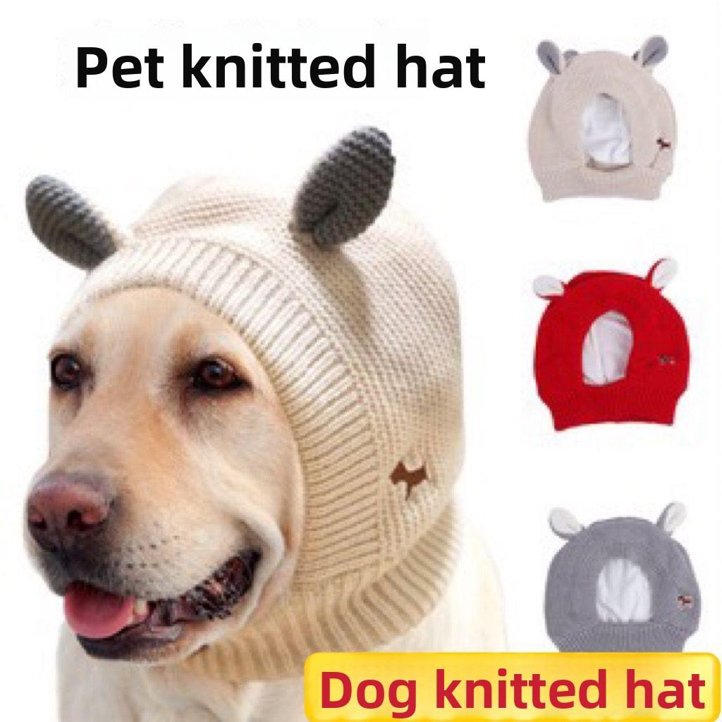 Pet hat winter medium and large dog Labrador golden retriever funny hood warm cute puppy hat cartoon