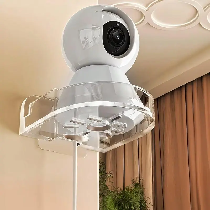 2 monitoring brackets, universal monitoring bracket, no drilling required, wall mounted camera base, wall mounted storage rack