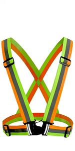 Reflective Safety Vest 2pcs - High Visibility Vest Adjustable Straps for Outdoor Jogging, Cycling, Walking and Riding