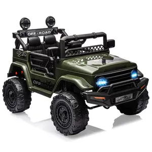12V 2-Seater Electric Ride on Truck Car| Remote Control Electric Car with Spring Suspension, Dual Speeds, LED Headlights & Music
