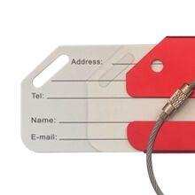 Aluminum Luggage Tags, Luggage Tag Holders for Travel Luggage Baggage Identifier by Ovener (2Pack Silver)