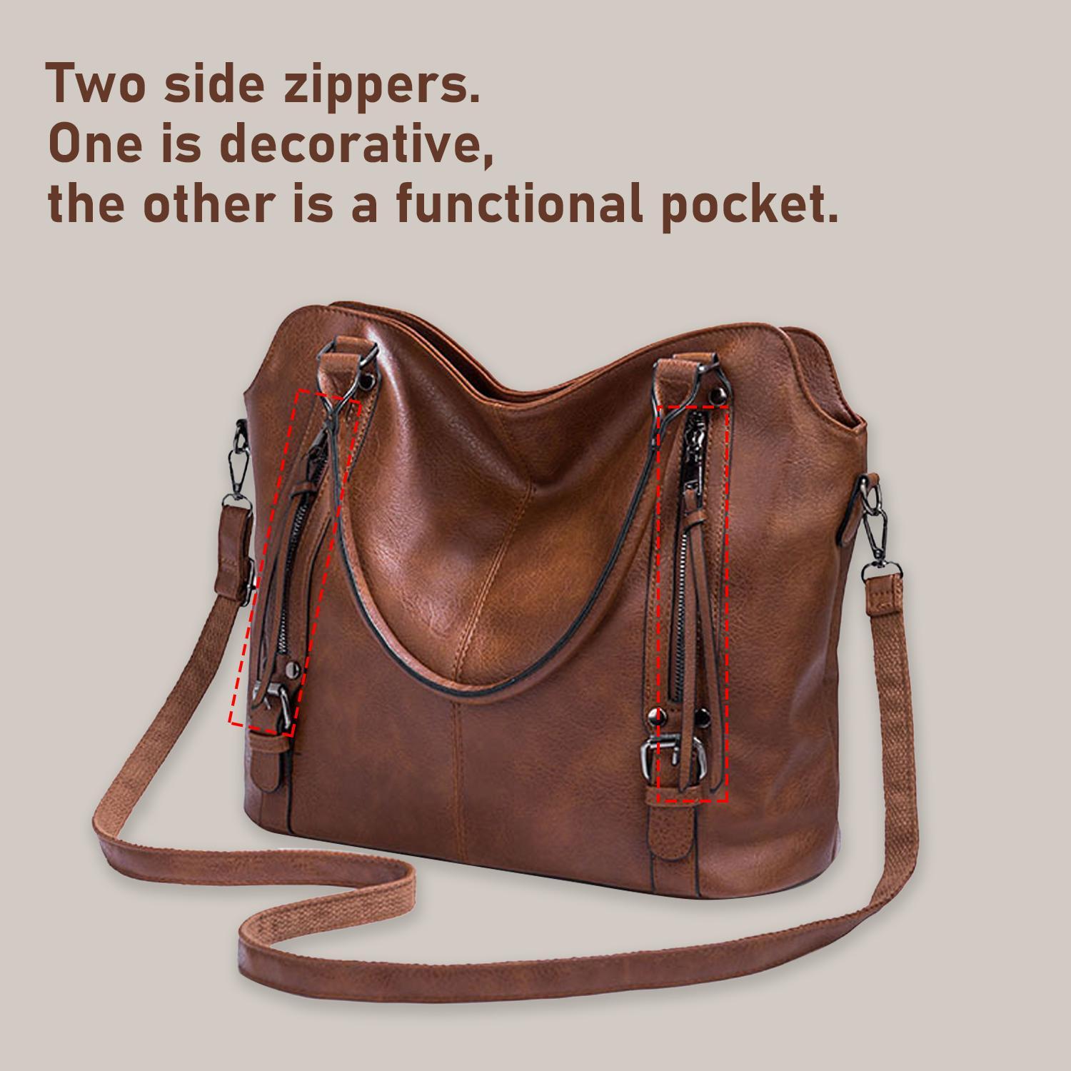 2pcs Hobo Tote Bags for Women Handbags Purse Ladies Shoulder Bags Versatile Styles Elegant Texture Durable Design for Thanksgiving & Christmas Gifts