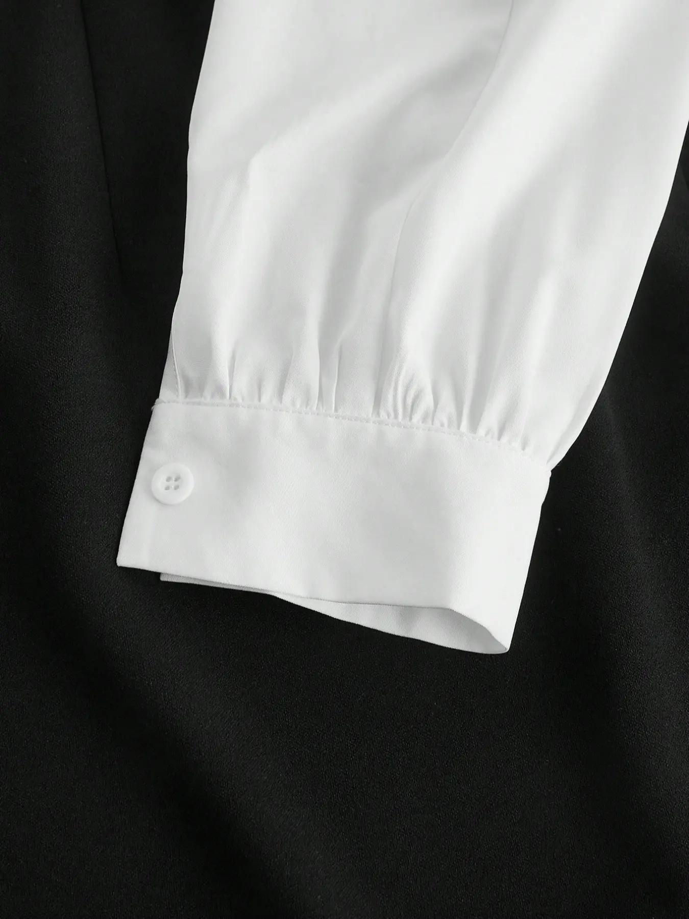 Women's Button Decoration A-line Dress, Casual Bishop Sleeve Dress for Daily Wear, Ladies Clothes for All Seasons, Fitted