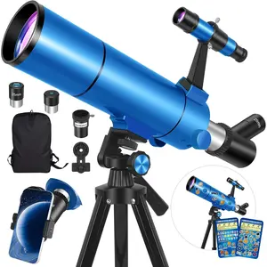 Telescope for Adults & , 80mm Aperture 500mm (20X-150X) Professional Refractor Telescope for Astronomy Beginners, Portable Travel Telescopes with Tripod Phone Adapter, Stickers, Backpack