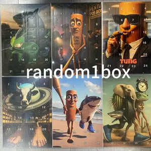 Random1box Beach Funny Figure Countdown Decor Gift Set, 2D Hanging Ornament, Desktop Collection Craft, Entryway Desk Display Box, Unique Toy Lover Gift