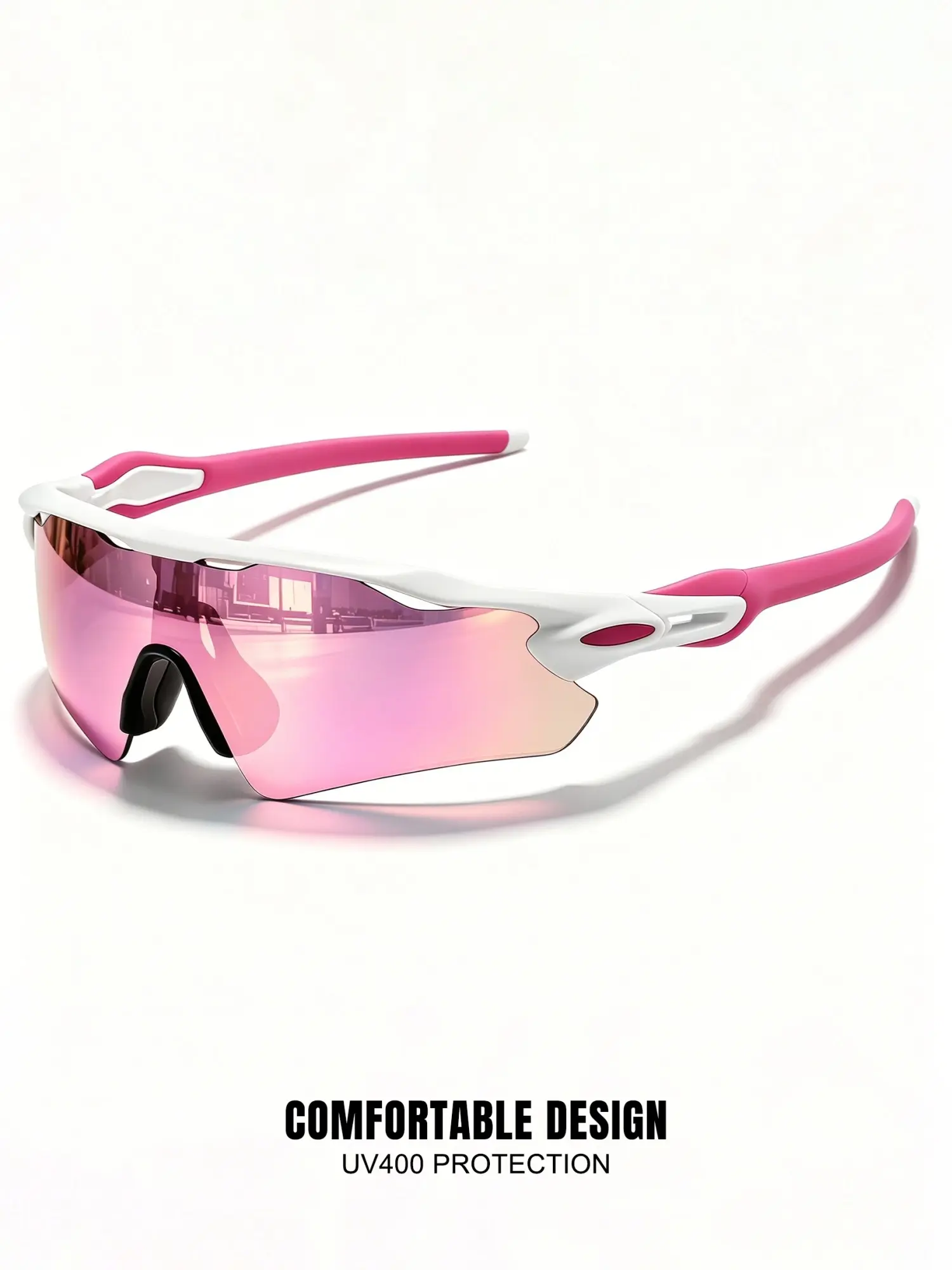 Classic Fashion Outdoor Sports Sunglasses, Unisex PC Frame, Soft Silicone Temples, Comfortable Fit, Ideal for Daily Activities
