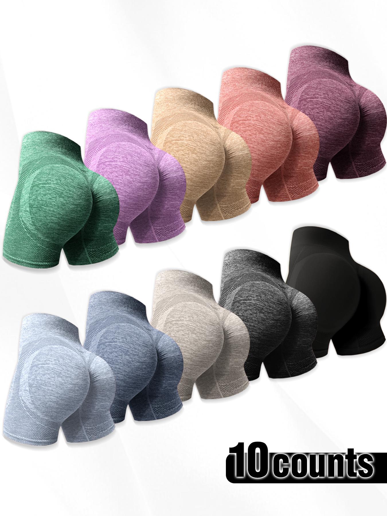 Women's High Waist Sports Gym Shorts, Quick Drying High Stretch Seamless Yoga Short Leggings, Ladies Sportswear Clothing for Indoor Outdoor Wear