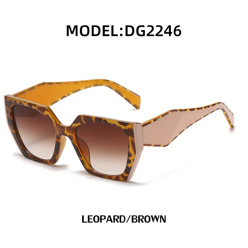 Fashion cat eye wide glasses legs sunglasses women's high-end sunglasses UV-proof driving glasses