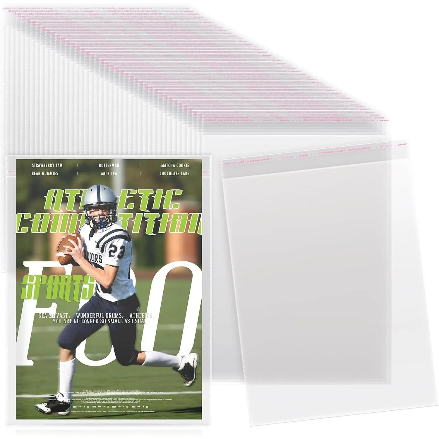 80 Pack Clear Resealable Magazine Sleeve Protectors, 9.25 x 11.42 InchesGift