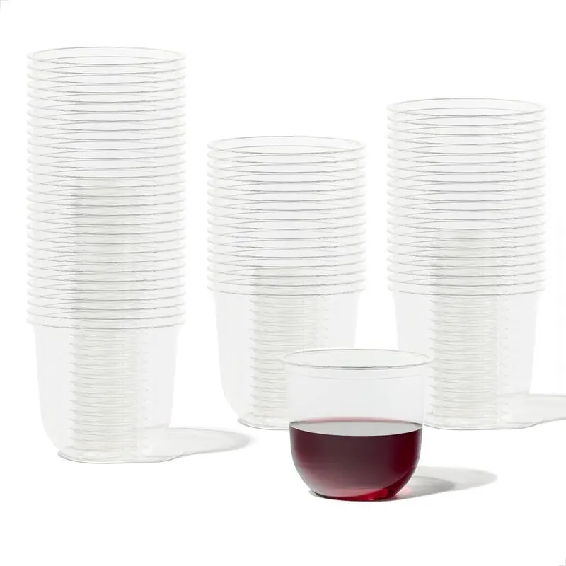 50 Pcs 12 oz Clear Plant Based Cold Cups, Eco Friendly Compostable Disposable Cups, Plastic Free PLA Alternative, Recyclable BPA Free for Parties, Weddings, Bachelorette, Sustainable