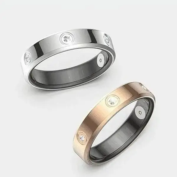 Fashion Steel Smart Ring - Wearable Fitness Tracker for Men, Heart Rate & Blood Oxygen Monitor, 5ATM Waterproof, Multi-Sport Mode, Sleep Tracking, Health Management Compatible with Android iOS