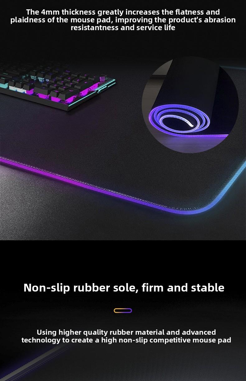 XXL Gaming Mouse Pad with Magnetic Wireless Charging, RGB Black Mousepad Desk Mat with 15W Fast Charger, Waterproof Laptop Writing for Office, Home, Gaming Desktop Accessory