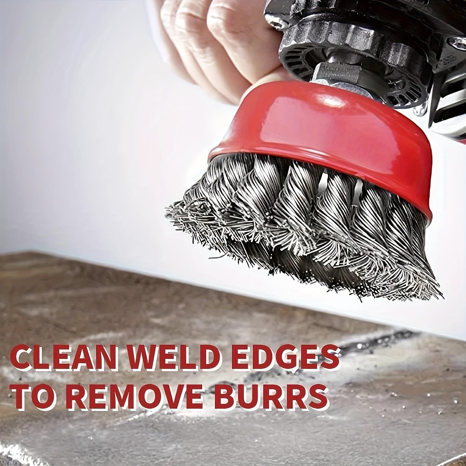 4" Wire Wheel Cup Brush Kit for Grinders, Stainless Steel Heavy-Duty, Metal Cleaning, Rust & Paint Removal, Surface Prep, Polishing, Grinding, Professional & DIY Use, Ideal Gift for Mechanics, Craftsmen, Workshop, Car, Tools, Industrial, DIY Projects