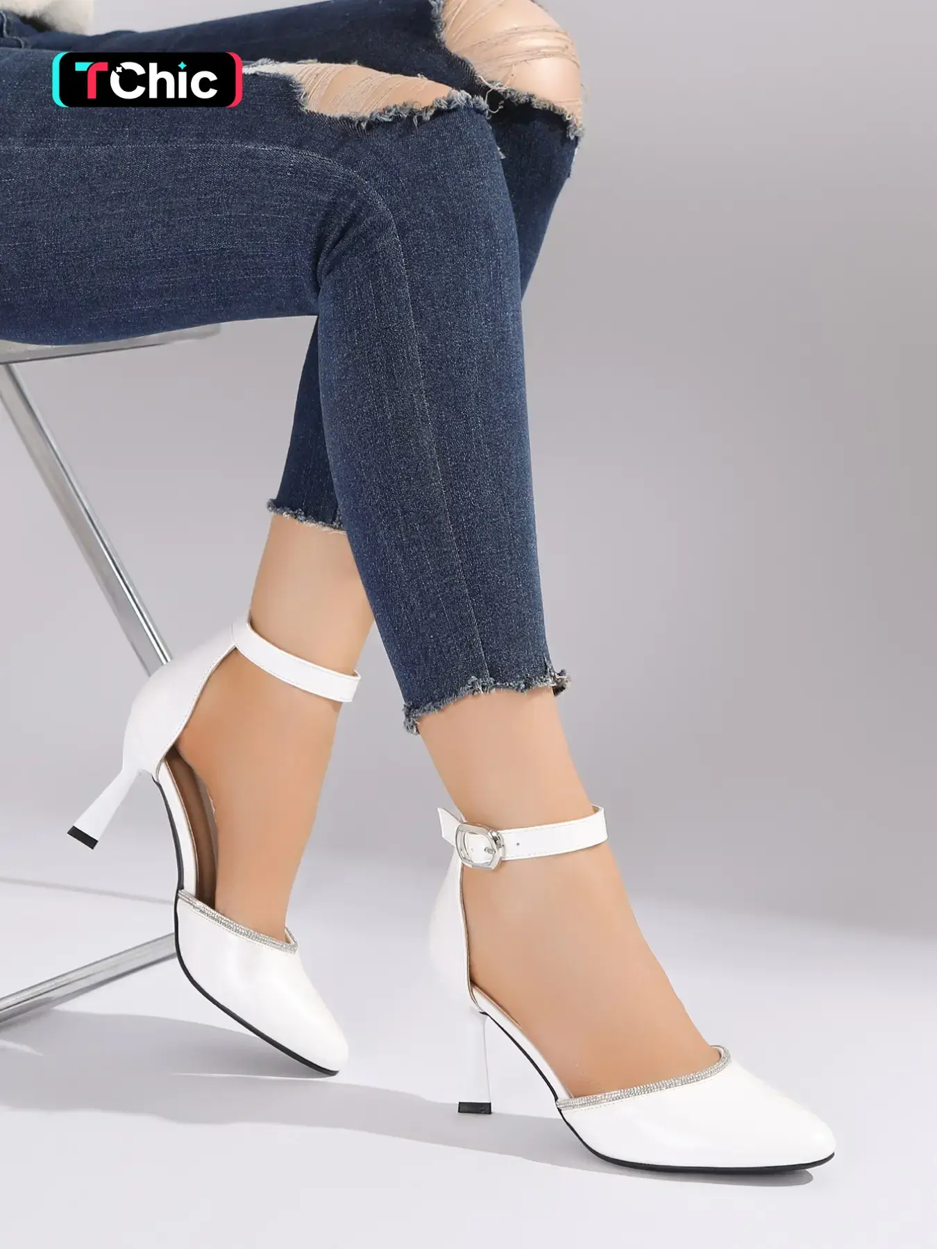 Women's Elegant Cross Strap Buckle High Heel Pointed Toe Stiletto Shoes, PU Leather, Plain Design, Perfect for Dresses and Weddings, Classy Sandal, Stiletto Heeled Sandals, Pu Leather Sandals