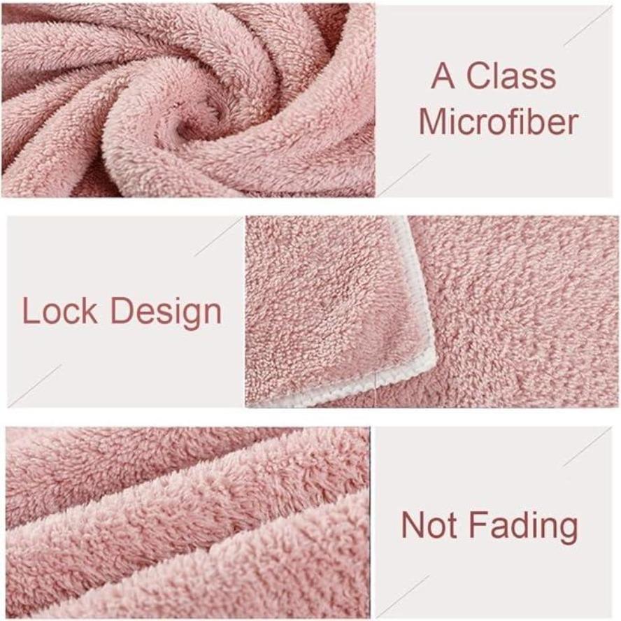 3 Pcs  Ultra Soft Microfiber Hair Towel Cap Set - Ultra Absorbent Rapid Quick-Drying, Gentle No-Snug Neck Pain Design, Overnight Deep Conditioning Machine Washable Reusable, Ideal Women’s Birthday Holiday Gift