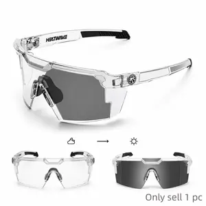 Photochromic Sports Glasses - Lightweight UV400 Cycling Sunglasses with Anti-Slip Nose Pads, Wide Vision Outdoor Eyewear for Running, Hiking, Fishing & Riding, Road Cycling Gear, Bike Accessories