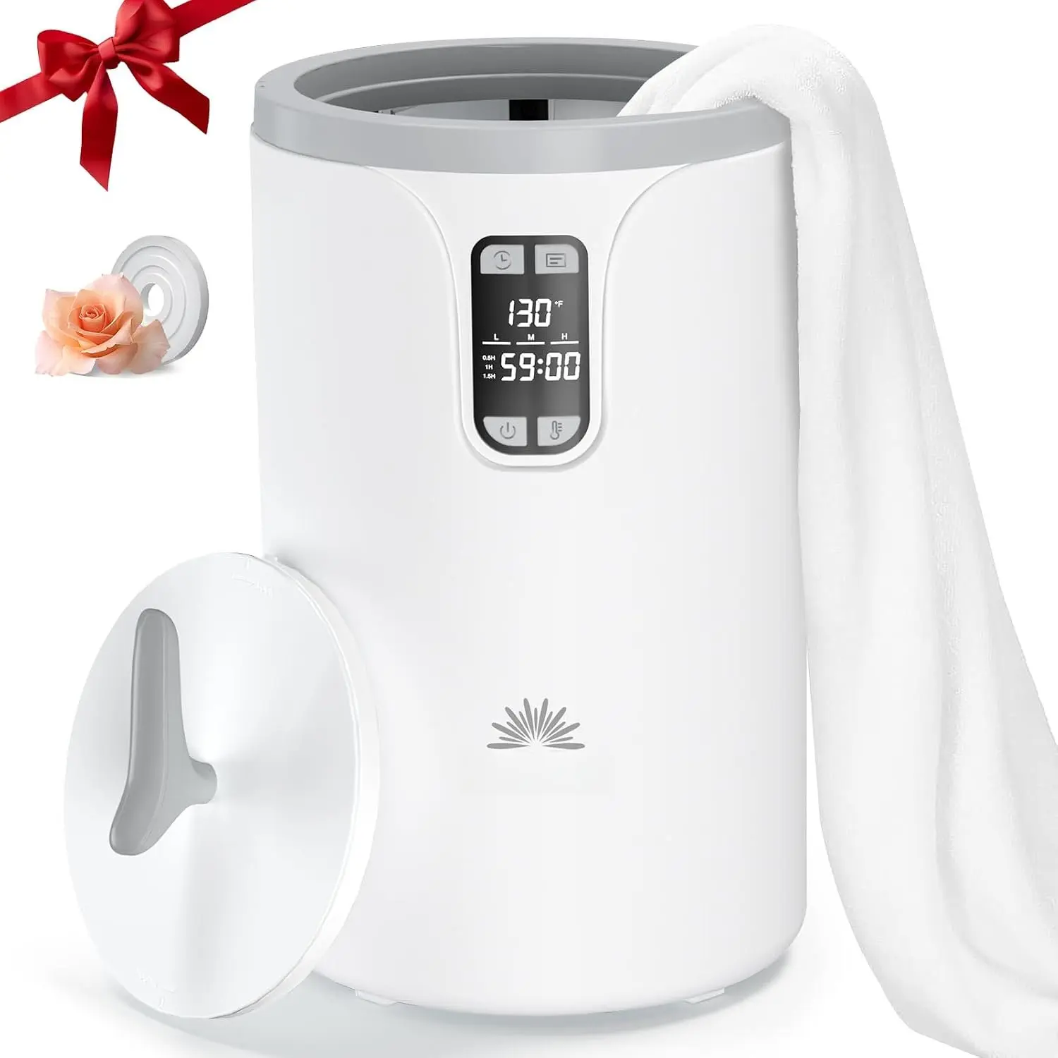 Towel Warmer-20L Large Towel Warmers for Bathroom, Blanket Warmers with LED Display, Heat Timer 30/60/90 and Delay Time 0.5-24H Adjustable, Towel Heater Fits Up to Two 40"X70"  Towels