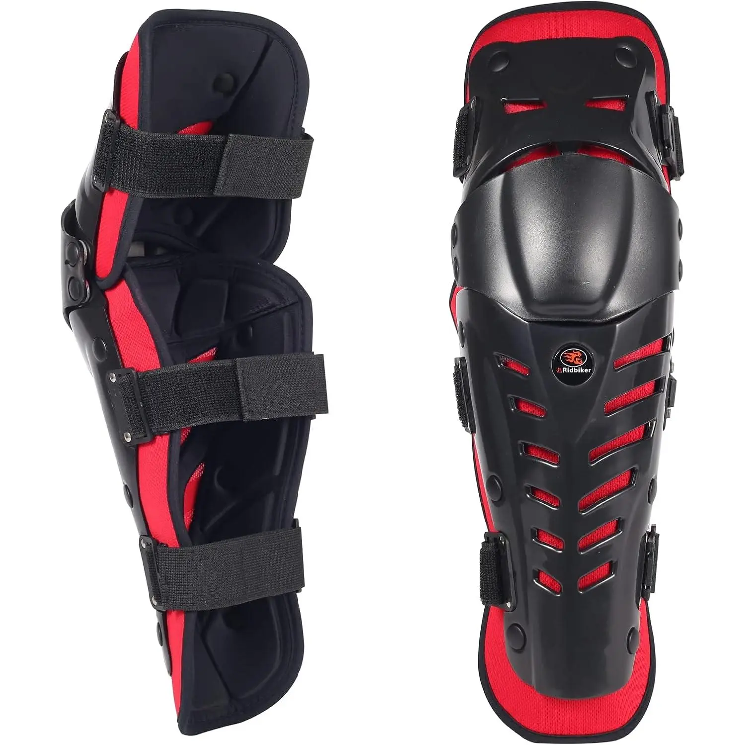 Motorcycle Knee Shin Guards, Long Leg Protection Crash Proof Motorcycle Knee Protection Bendable Adjustable MTB Knee Pads for Men Motocross Gear