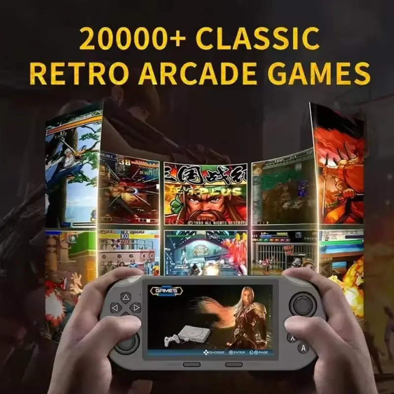 LASTEND SF3000 Portable Retro Handheld Video Game Console - 4.5" IPS Display, 3000mAh Rechargeable Battery, 16GB TF Card Compact Device, Cool Gadgets for Gamers, Gifts for Boyfriends & Adults, Back to School Item