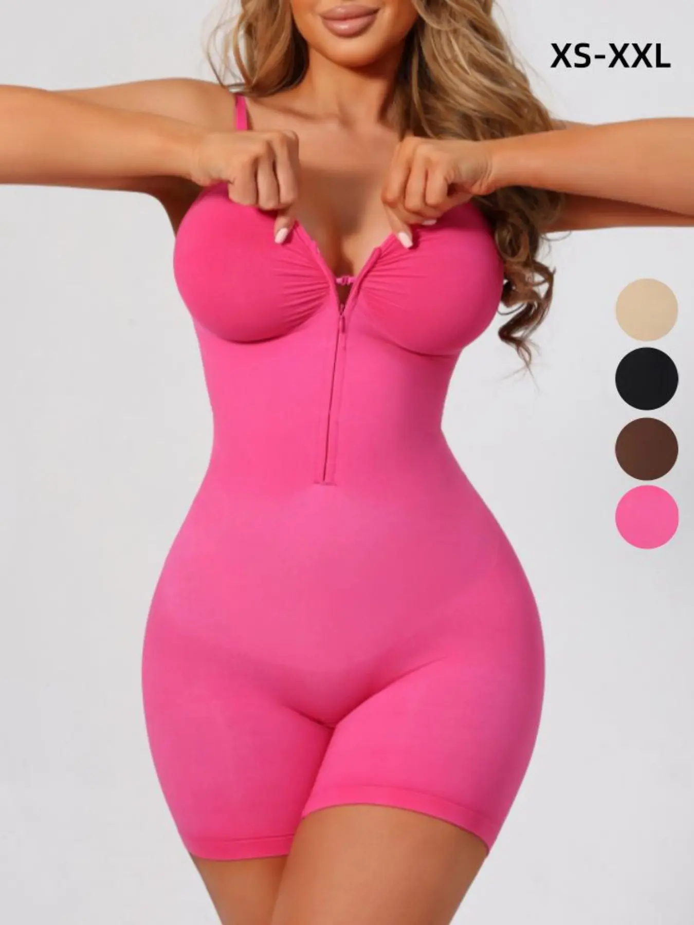 Colombian Faja Womens Shapewear Underwear: Tummy Control, Posture Correction, Abdomen Control Garment, Wireless Bra & Bandeau Bra Support Knit Lingerie Romper Gym Set with Tank Top & Boxer Brief, All Seasons