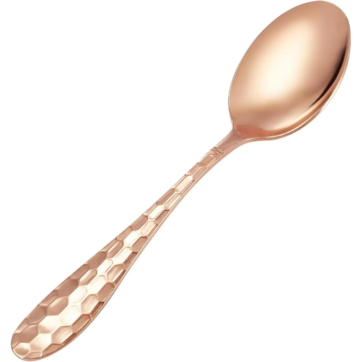 7" Pure Copper Spoon, 1 Count, Fashion Style, Flatware - Soup Spoons, 1 Piece, Copper Material